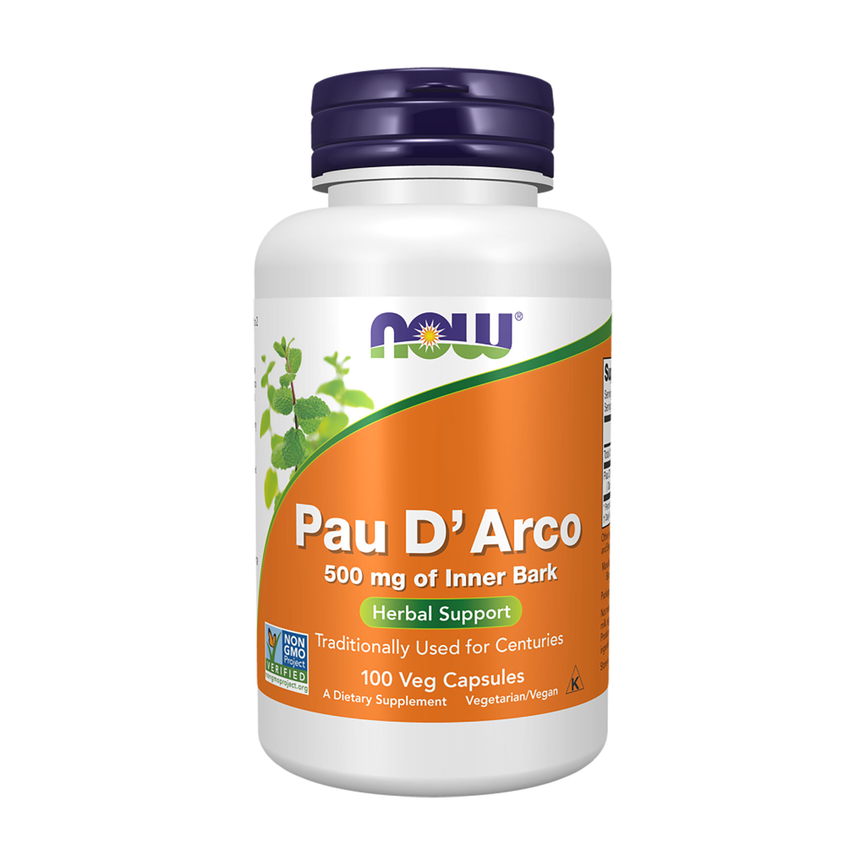 Кора мурашиного дерева NOW Foods Pau D'Arco, 100 капсул